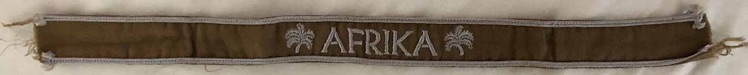 WW2 German Afrika Korps Cufftitle, Documents "Heeresgruppe Afrika"  Army Unteroffizier August Brueck.