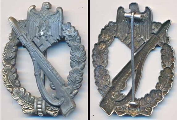 WW2 German Infanterie Sturmabzeichen in Silber Infantry Assault Badge  Silver Officer Kurland