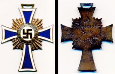WW2 German Mothers Cross Bronze Ehrenkreuz der Deutschen Mutter Bronce