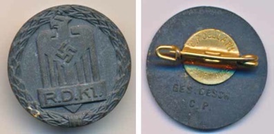 WW2 German RDKl pin.  Reichsverband Deutscher Kleintierzüchter