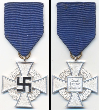 WW2 German 25 Year True Faithful Service Medal Treuedienstehrenzeichen