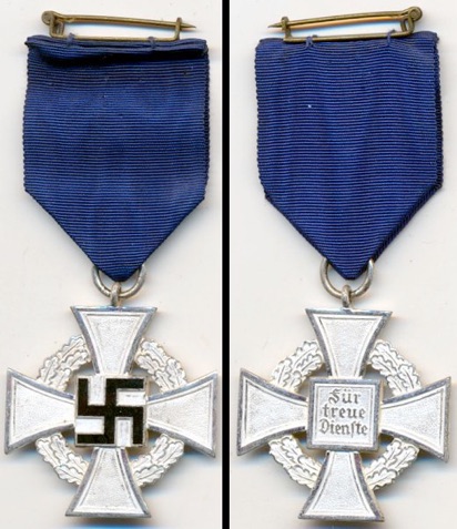 WW2 German 25 Year True Faithful Service Medal Treuedienstehrenzeichen