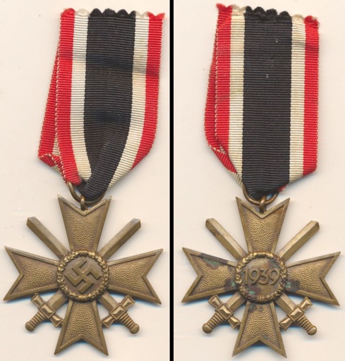 WW2 German War Service Cross 2nd Class Swords Kriegsverdienstkreuz 2 Klasse Schweren KVK2