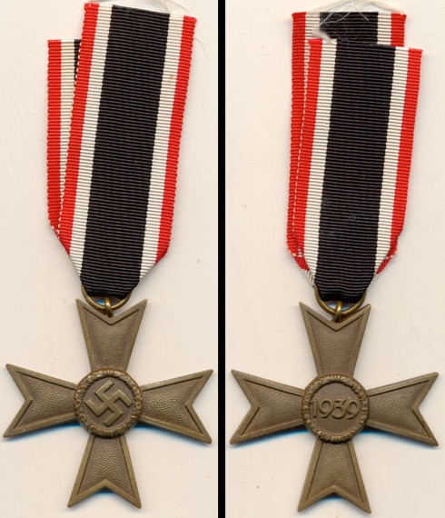 WW2 German War Service Cross without Swords Kriegsverdienstkreuz ohne Schwerte