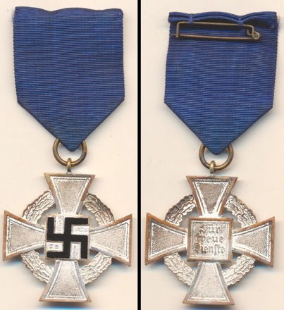 WW2 German 25 Year True Service Medal Treuedienstehrenzeichen