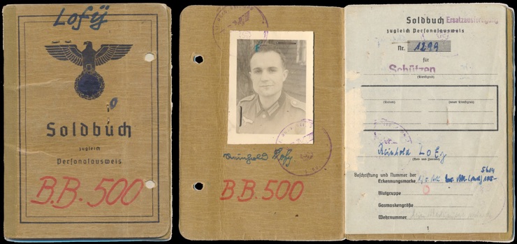Ww2 German Army Soldbuch Bewahrungs Batl 500 