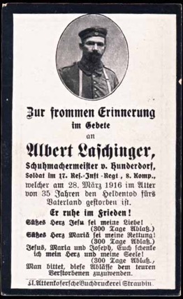 Ww1 German Death Card Sterbebild 1916 Haubourdin France