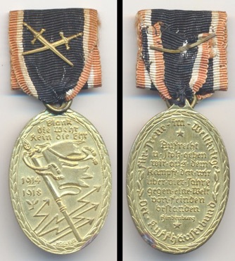 WW1 German War Veterans Commemorative Medal Kyffahuserbund