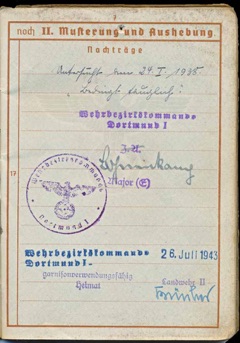 WW2 German Wehrpass Pay Book ID