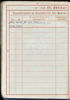 WW2 German Wehrpass Pay Book ID