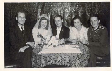 Original period photo of WW2 German Army Unteroffizier at wedding